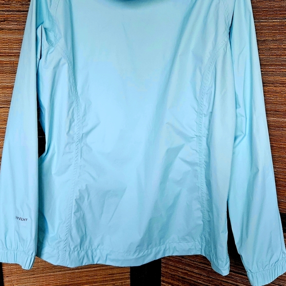 The Northface Women's water repellent  jacket Large, light Aqua color - Picture 3 of 4